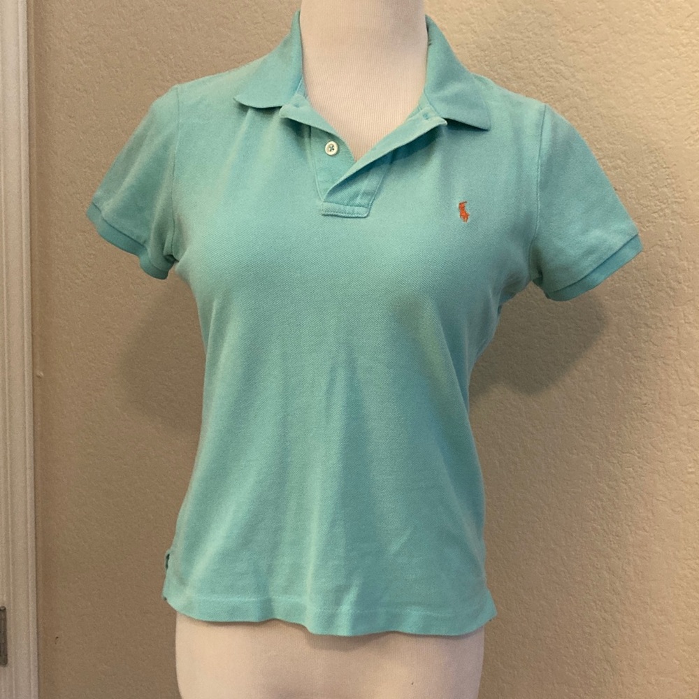 4 for $9 Ralph Lauren Women's Aqua Polo Shirt